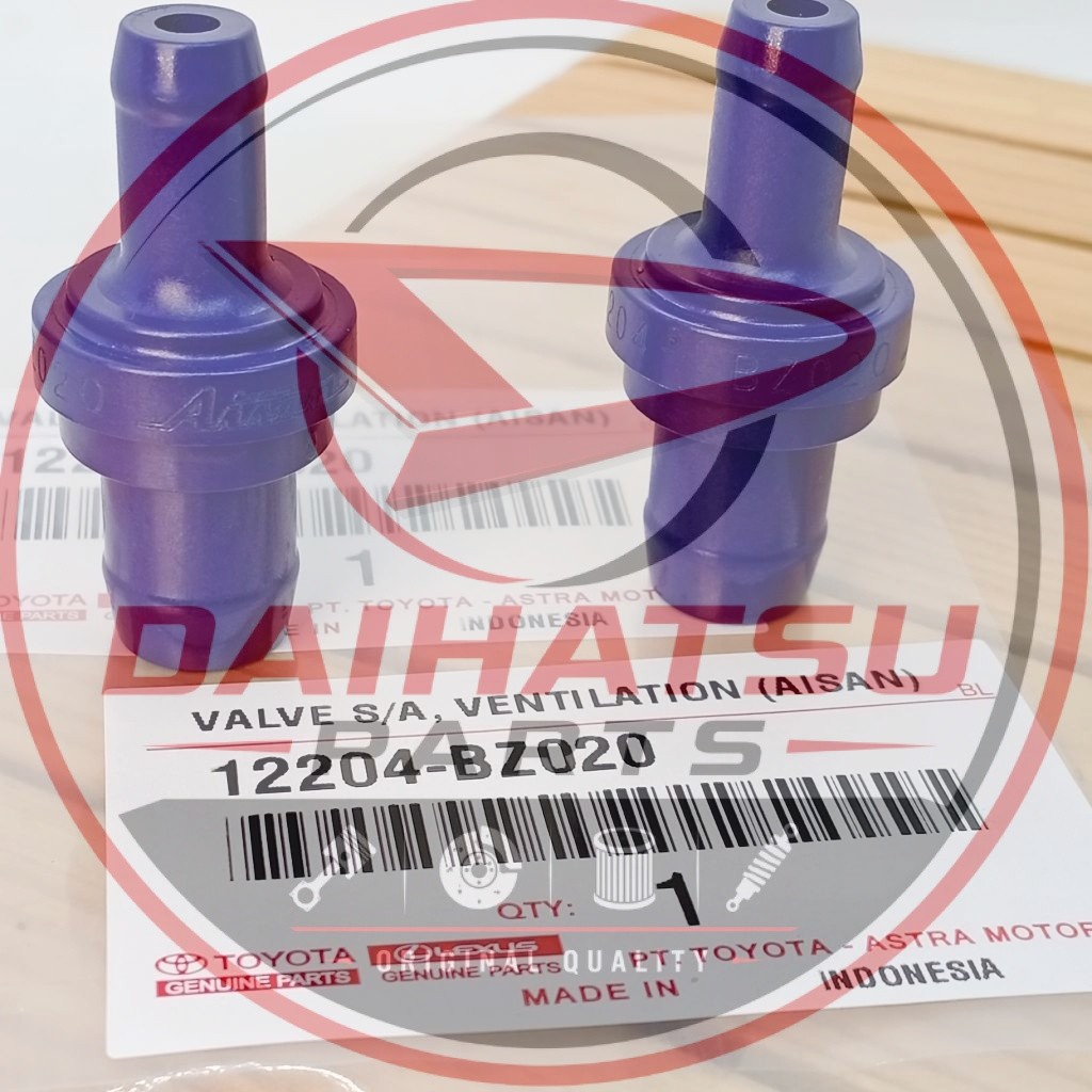 KATUP PCV VALVE VENTILASI KARTER (AISAN) 12204-BZ020 AGYA 1.0CC ALYA 1.0CC SIGRA CALYA
