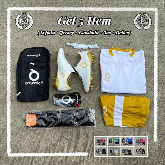PROMO  Sepatu Bola Dewasa Paket Komplit 5 Sepatu Bola Pria Wanita Terlaris Full Set - komplit bola A