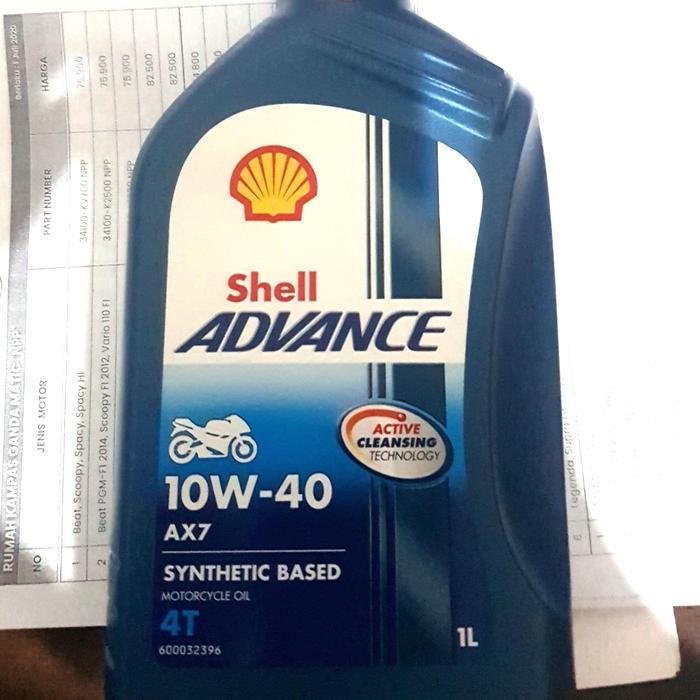 OLI SHELL AX7 1 Liter 10w-40