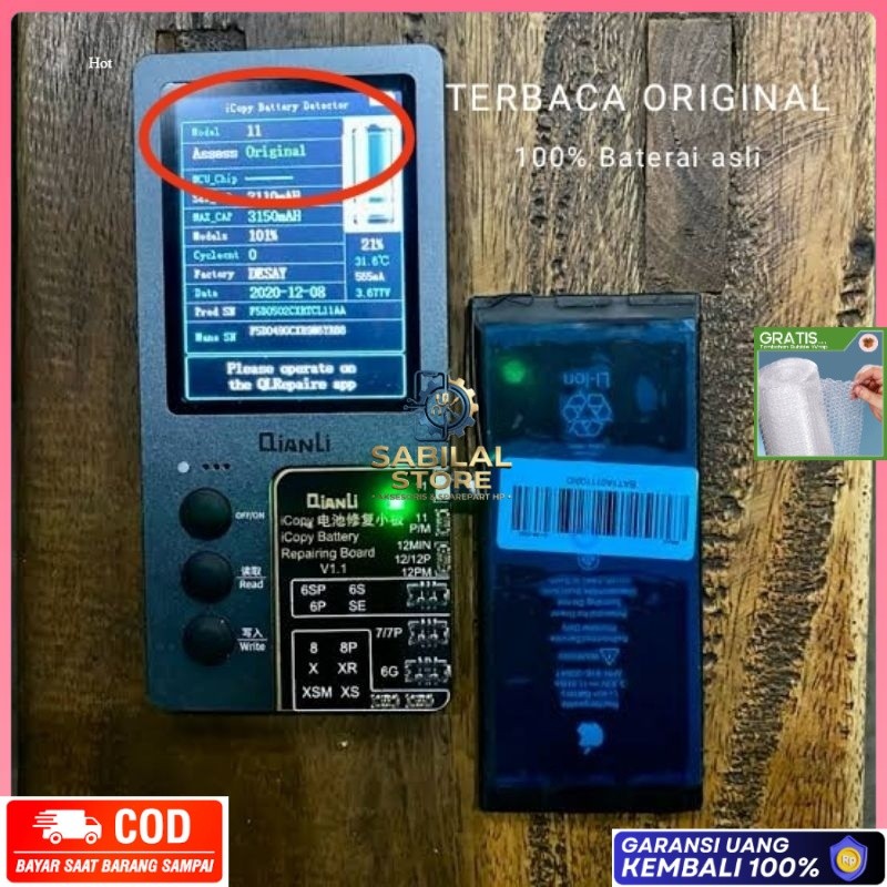 DISKON EX KOMPATIBLE ADA VOCHER Baterai batu batre Battray Batterey Battry iPhone KOMPATIBLE 100% - 