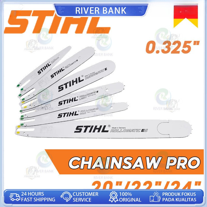 Guide Bar Chainsaw 20/22/24 inch Laser Untuk Mesin Gergaji Kayu