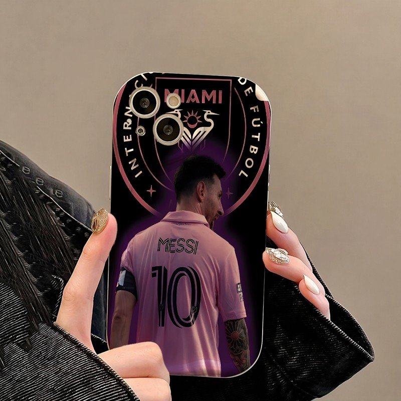 Casing iPhone Redmi Messi Bergabung Dengan Inter Miami Untuk iPhone 16 15 14 13 12 11 Mini Pro E MAX