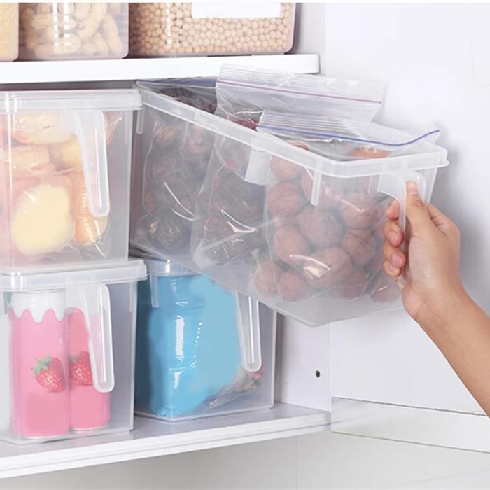 Ready Kotak Makanan Kulkas Transparan besar Box Makanan Kulkas Plastik - Transparan