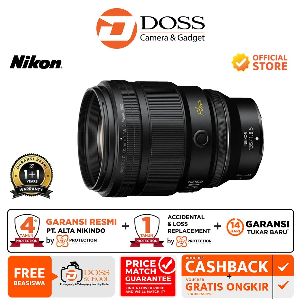 Nikon Z 135mm f1.8 S Plena Lens Nikkor Z 135 mm f/1.8