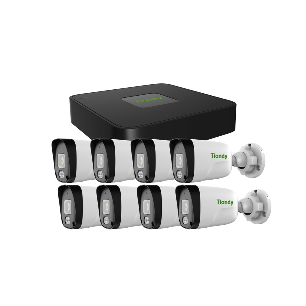 Tiandy TC-KIT 8Chanel AK Paket 2MP Kamera POE 8 Kamera CCTV