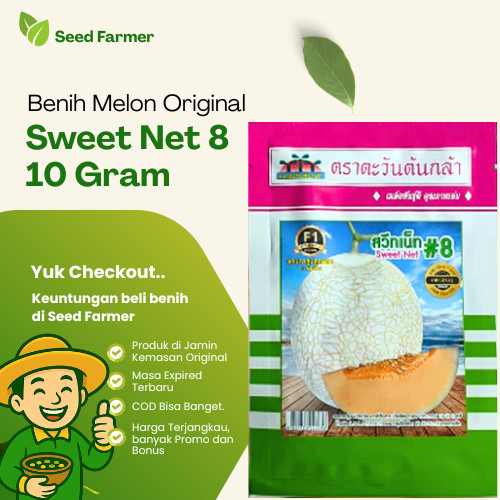 Benih Bibit Melon SW8 sweet net 8 original pabrik
