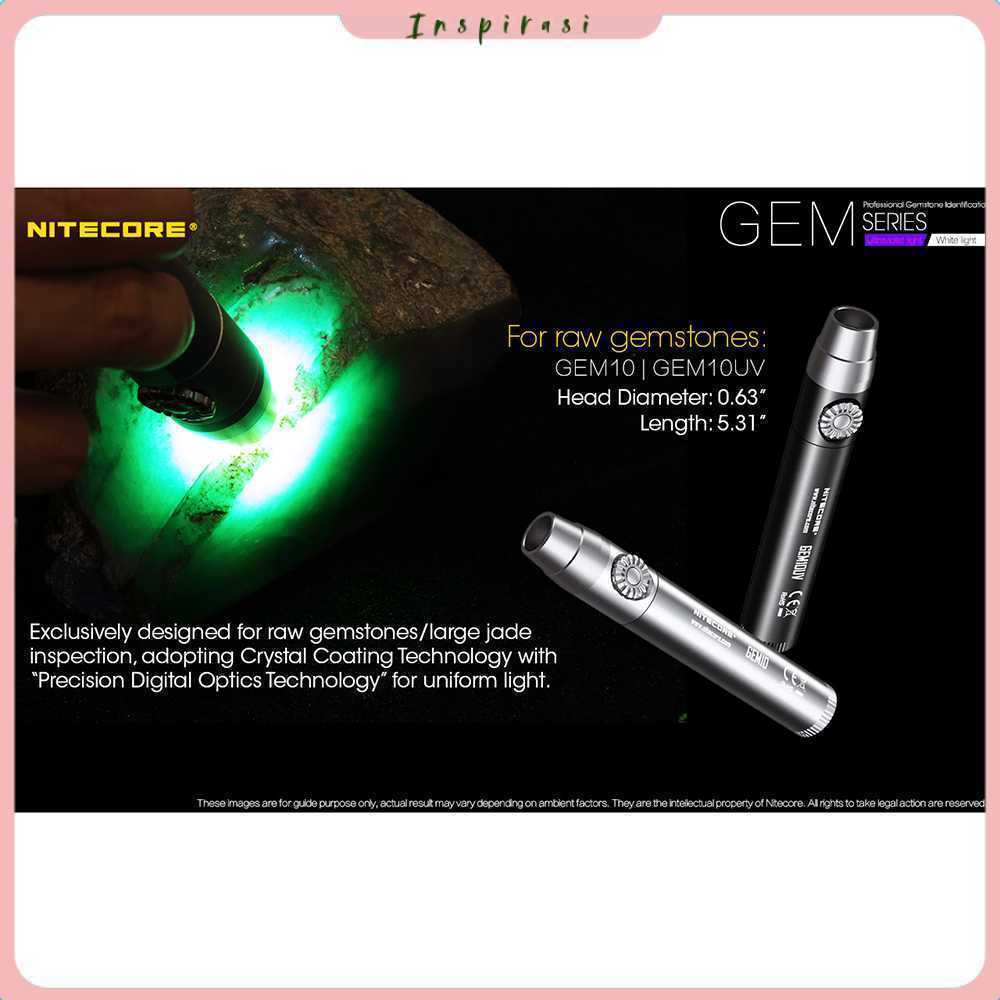 Nitecore GEM10UV Senter Indentifikasi Batu Mulia Gemstone Ultraviolet