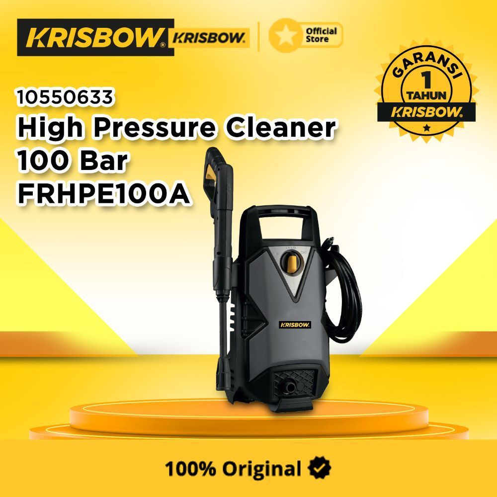 Krisbow High Pressure Cleaner Home Use 100 Bar 1400 watt Frhpe100A Mesin Cuci Steam Serbaguna Alat P