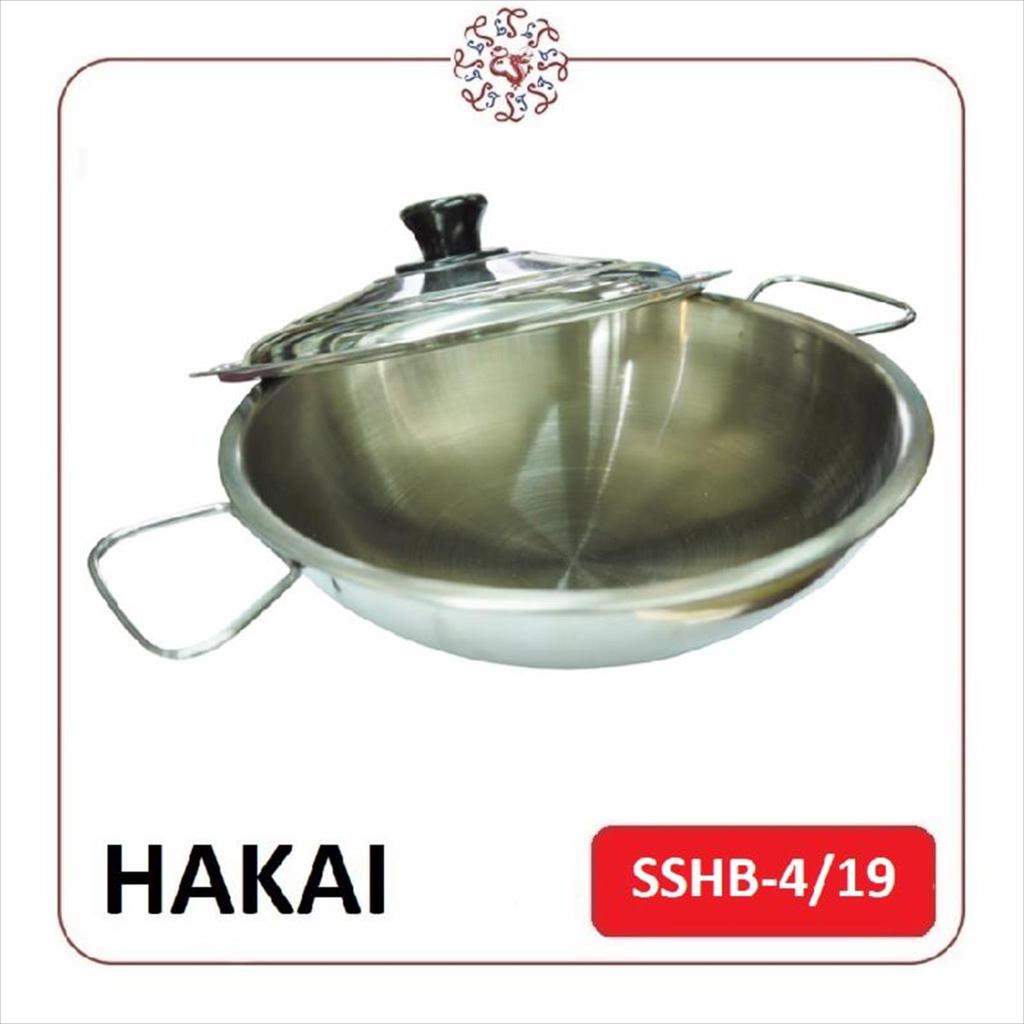 HAKAI Stainless Mini Serving Wok / Piring Saji 19cm #SSHB-4/19