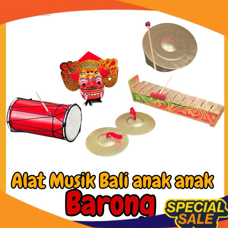 Paket Lengkap Alat Gamelan Anak - Anak + Barong - Paket Alat Musik Bali - Alat musik tradisional - G