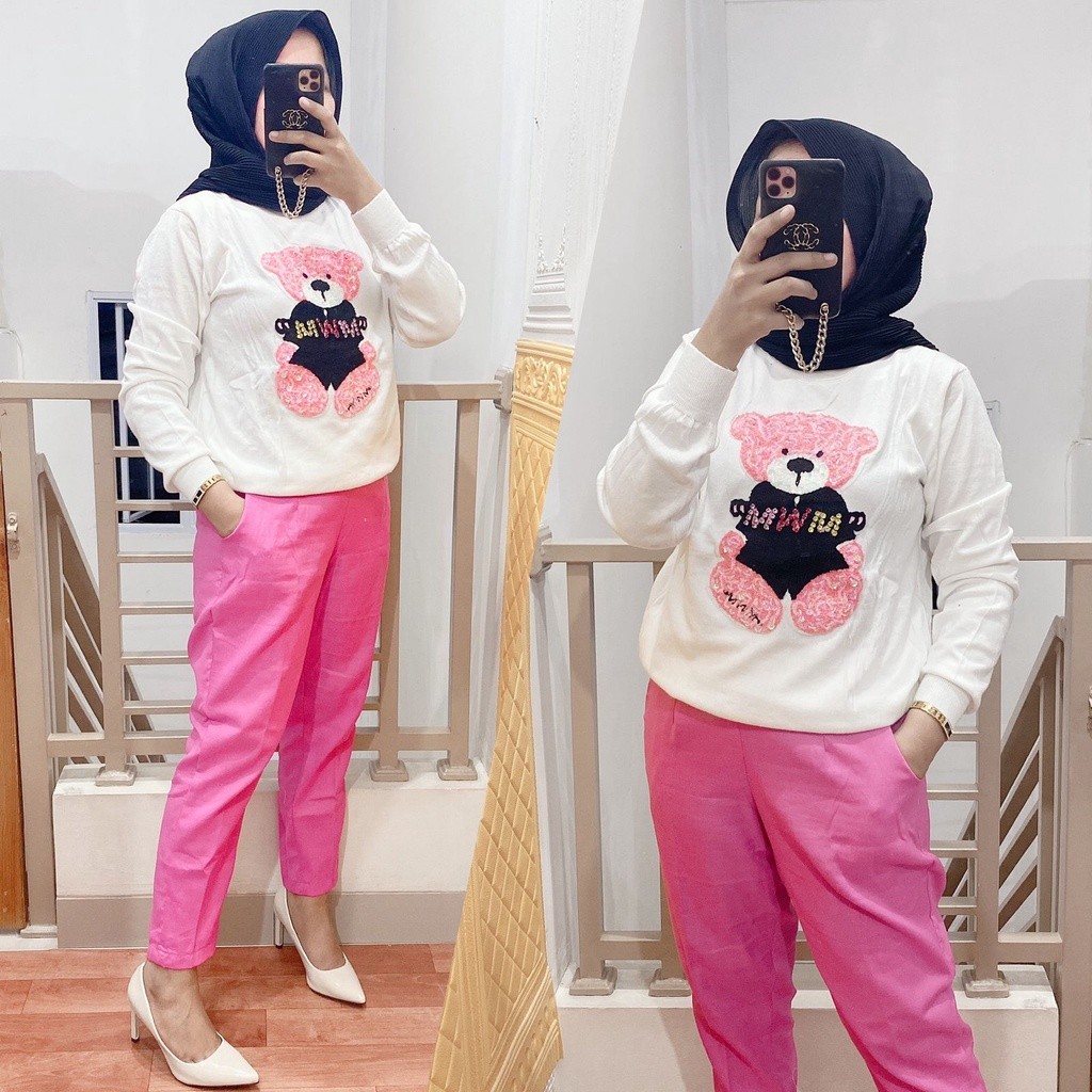 ATASAN RAJUT PANDA AR168 DELVINAASHOP DELVINAA44