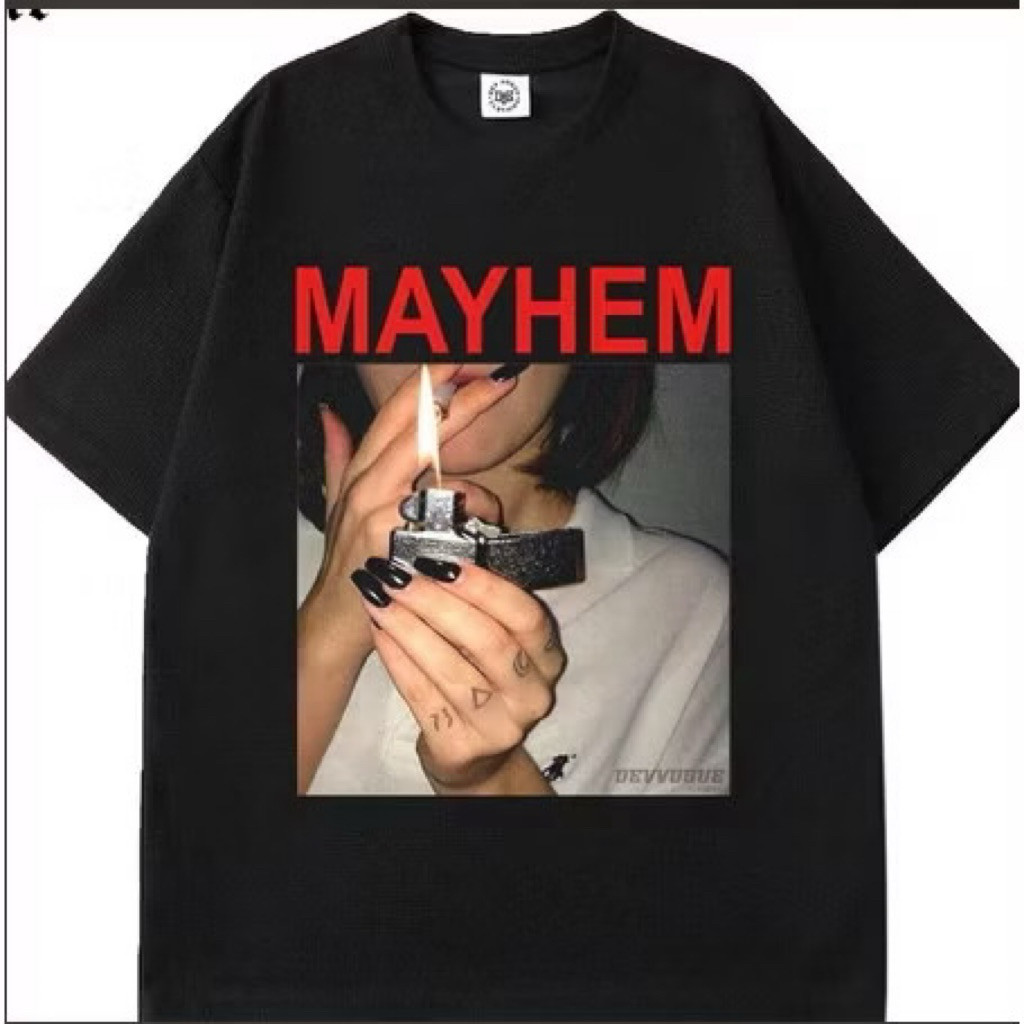 Kaos Atasan Distro Pria Mayhem Keren S-XXL