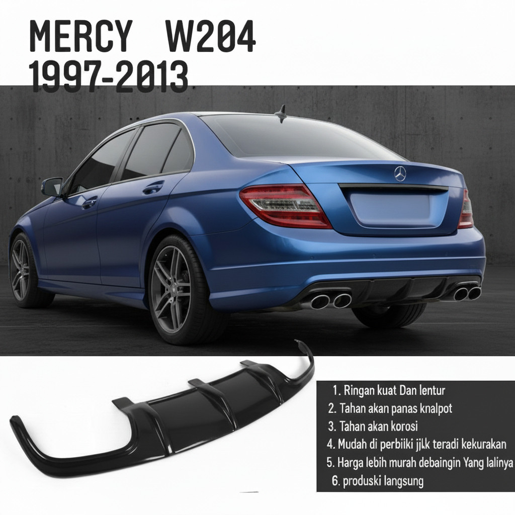 bodikit DIFFUSER MERCEDES-BENZ W204 2007-2013 LOOK AMG MERCY MERCI