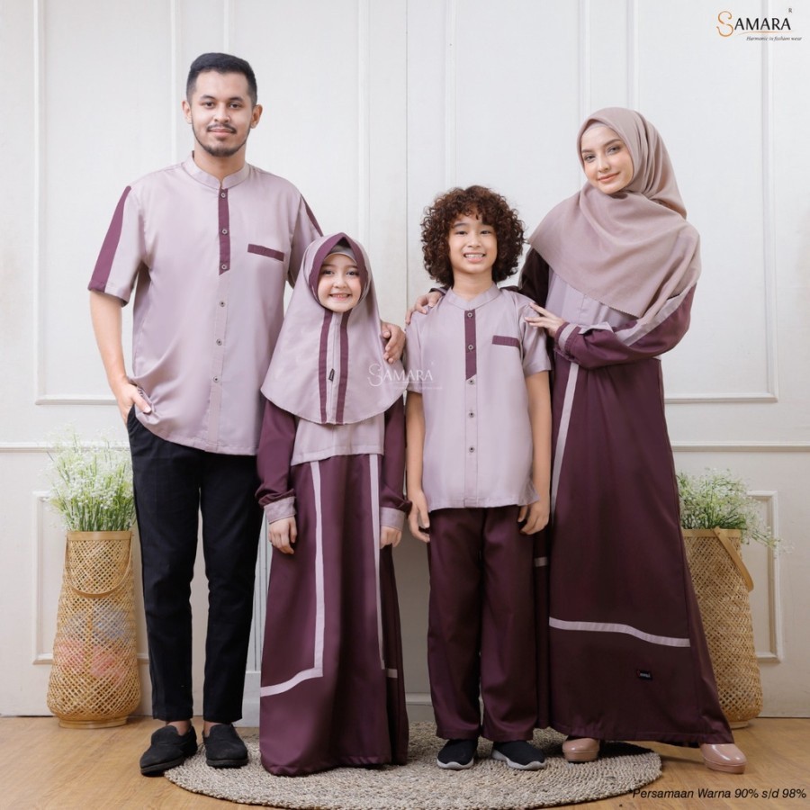 SARIMBIT ELEGAN SAMARA FASHION 2022 I03 BURGUNDY X MOCCA GAMIS DEWASA G.I03 BURGUNDY X MOCCA GAMIS A