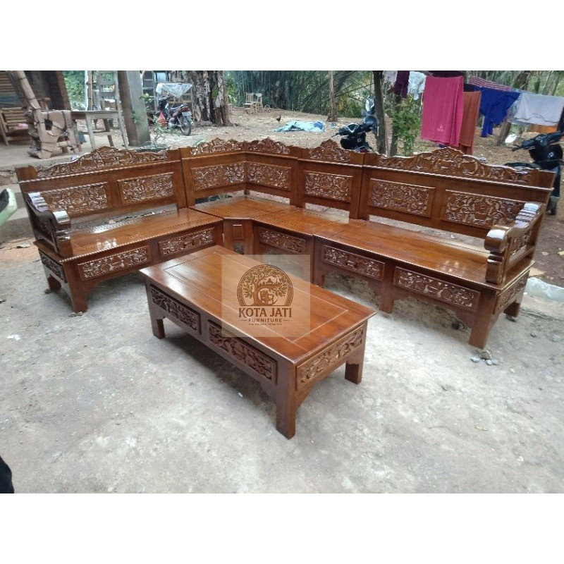 kursi tamu kayu jati jepara berkualitas kursi sudut jati jepara kursi jati sofa jati
