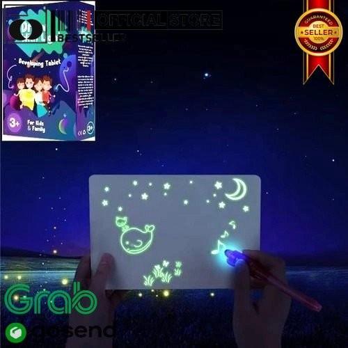 MAGIC LIGHT TABLET PAPAN MAGIC DRAWING BOOK ANAK ORIGINAL TH2810 TF
