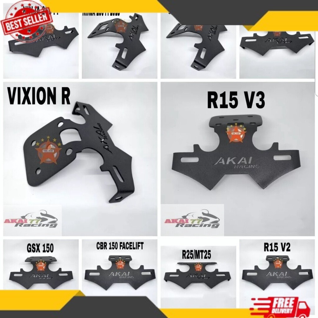 Tail tidy Dudukan Plat Nomor Spakbor Belakang Motor Model Batman Ninja Cbr 150 Cb 150 Gsx  R15v3 R15