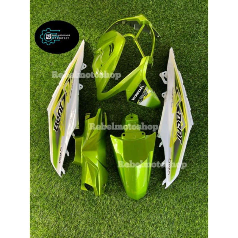 Cover full body halus Honda beat fi warna putih hijau tahun 2012 2013 2014 2015 2016