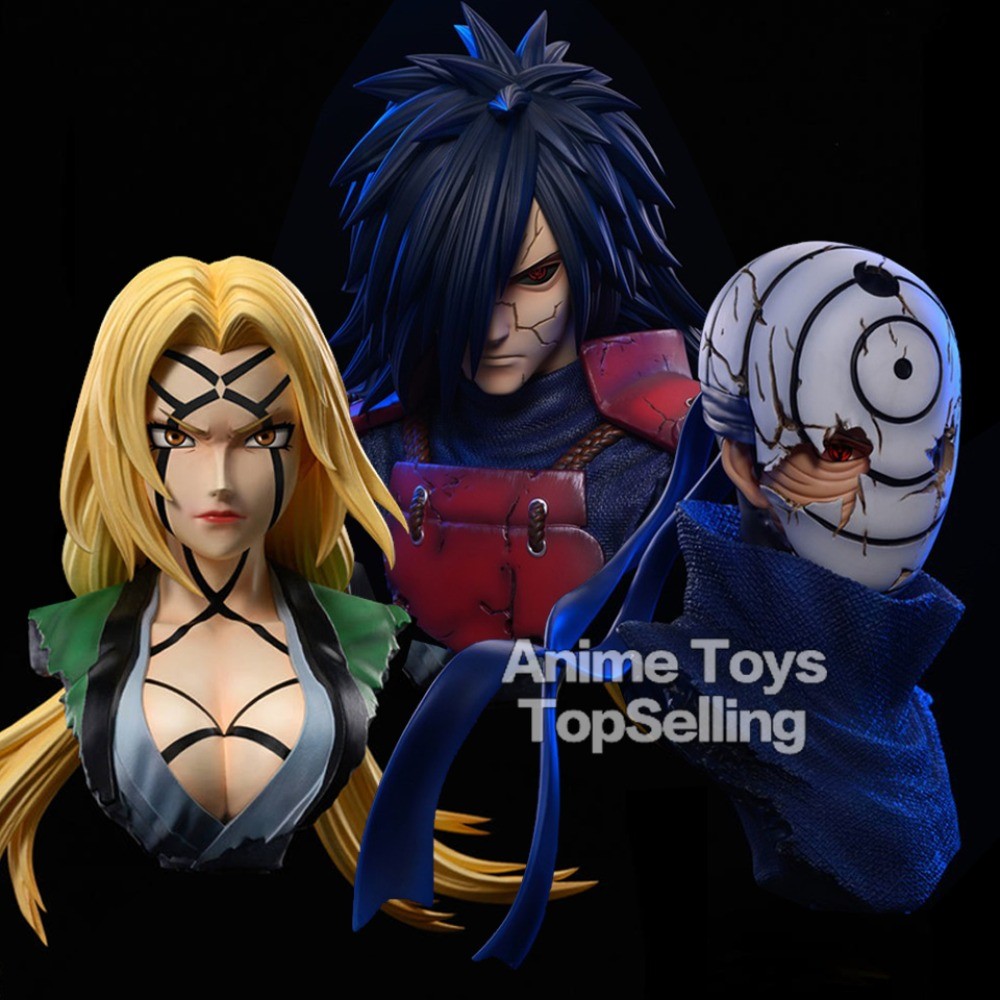 8.5-9cm NARUTO Anime figure Uchiha Madara  Uchiha Obito Tsunade Figure GK PVC Statue Model Collectib
