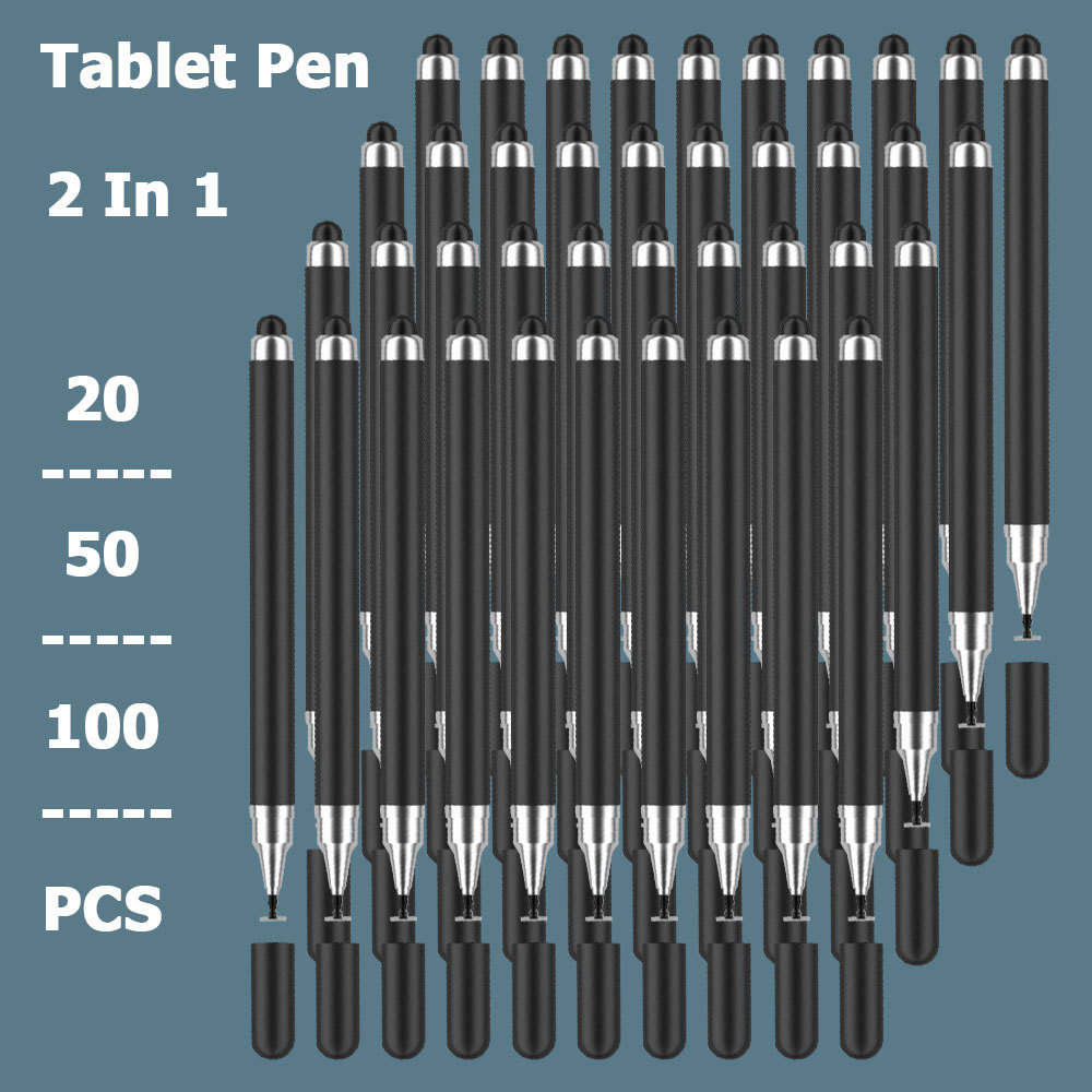 100/50/20Pcs Touch Pencil Universal 2 in 1 Tablet Stylus Pen for Android Samsung Laptop IPad Capacit
