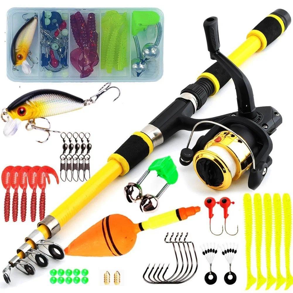 1.8M Length Spinning Fishing Rod 5.2:1 Gear Ratio 3BB Reel Telescopic Rod Max Drag 5kg Telescopic De