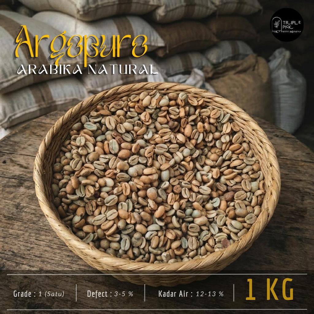 Green bean / Biji kopi arabika ARGOPURO - Natural TERMURAH