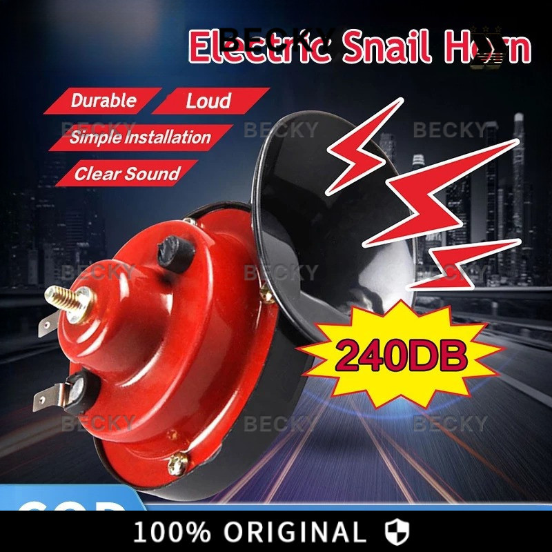 BECKY Klakson Keong waterproof anti air double + Aksesoris Motor mobil 12 V Suara Seperti Denso Dan 