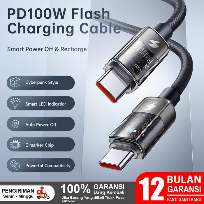 MCDODO Kabel Type C to Type C Auto Disconnect Fast Charging 100w CA-2840 - CA-2840 1.2M