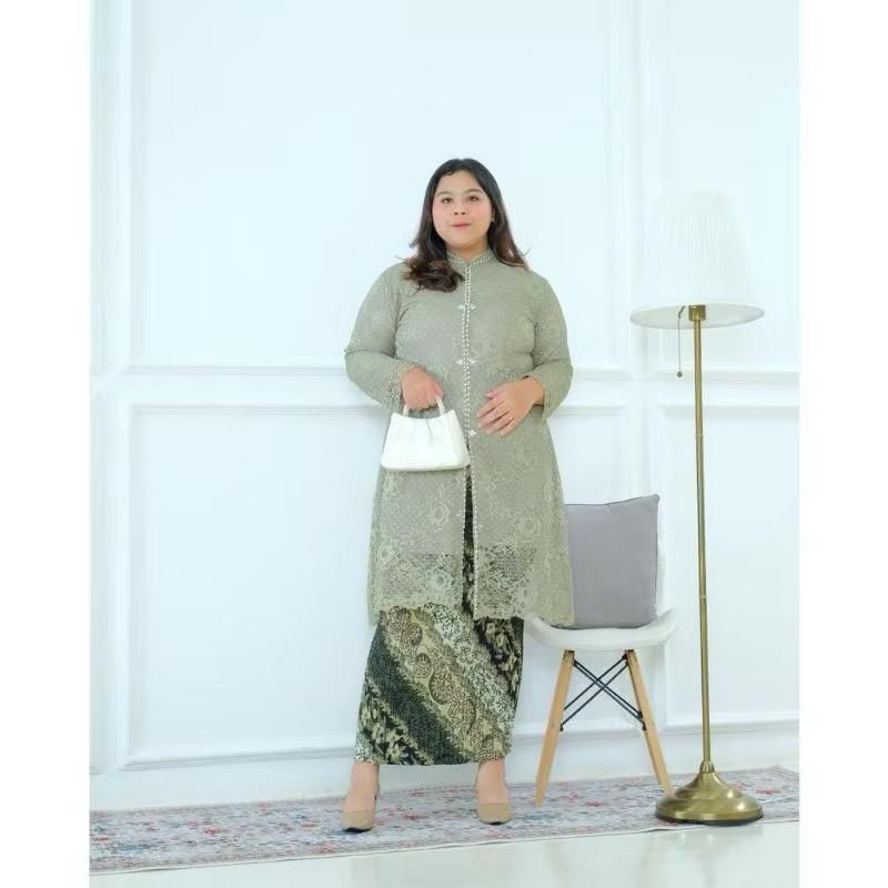 New Baju Kebaya Tunik Brukat Jumbo / Atasan Kebaya Big Size / Kebaya Kondangan / Kebaya Tunik Payet