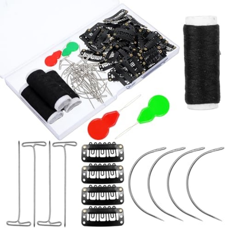 50Pcs Jarum Knitting Wig Tetap / Jarum Kulit Buatan Tangan / Alat Untuk Mengepang Wig