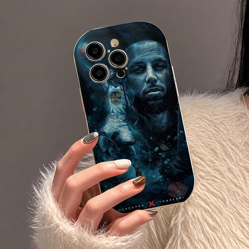 Casing iPhone Redmi Pemain Basket Stephen Curry Untuk iPhone 16 15 14 13 12 11 Mini Pro E MAX Untuk 