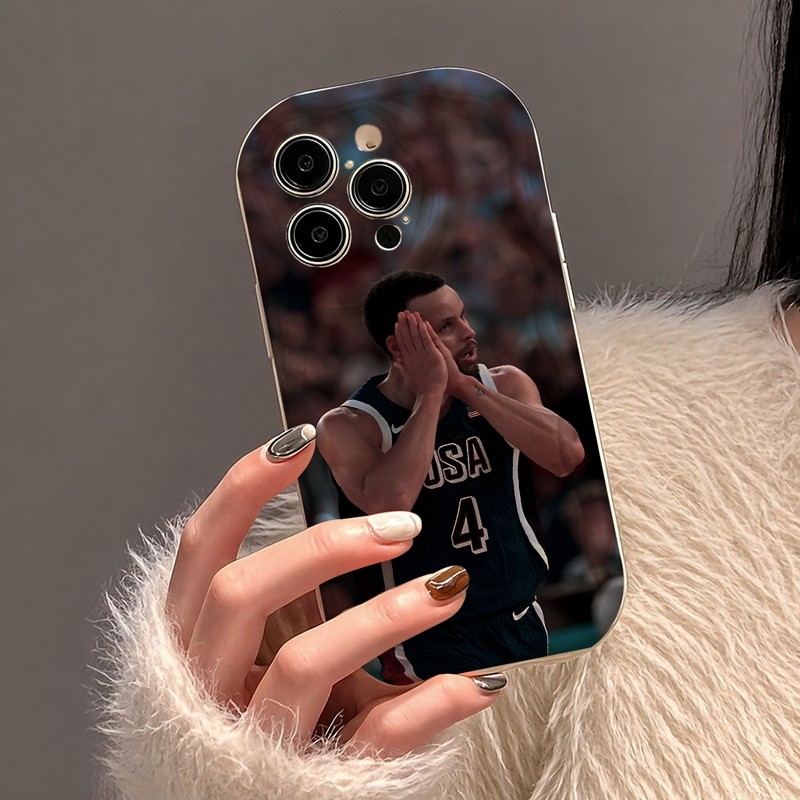 Casing iPhone Redmi Pemain Basket Usa Nomor 4 Untuk iPhone 16 15 14 13 12 11 Mini Pro E MAX Untuk Re