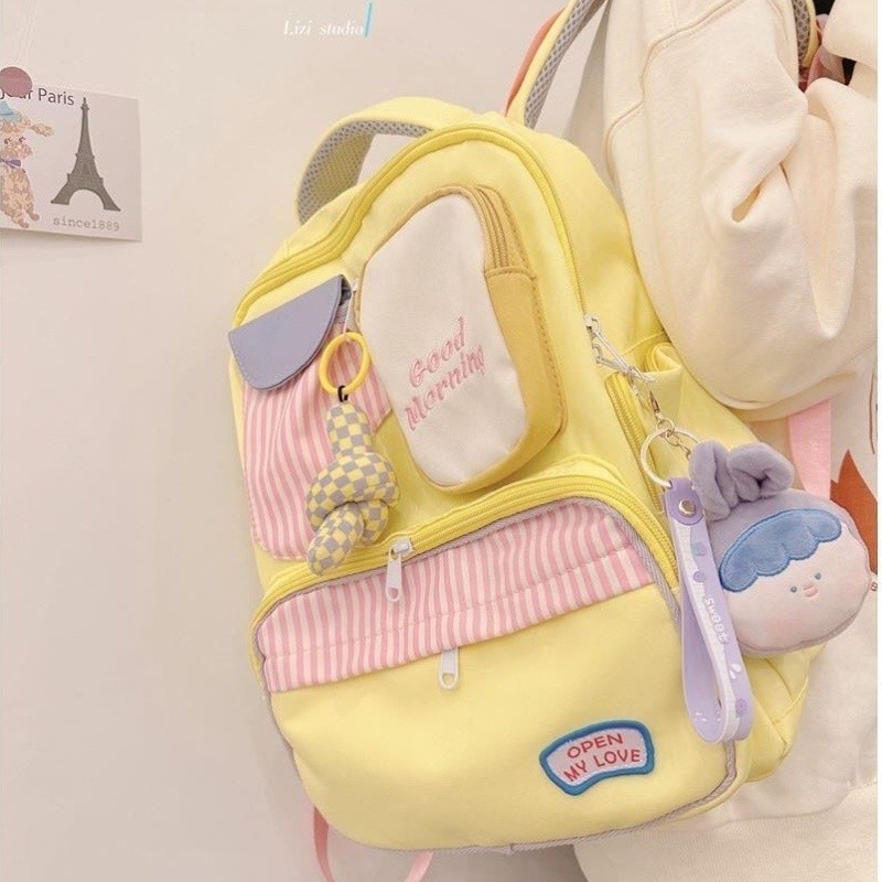 [Kotak misteri] tas sekolah gadis imut, tas sekolah gadis SMP, ransel gadis