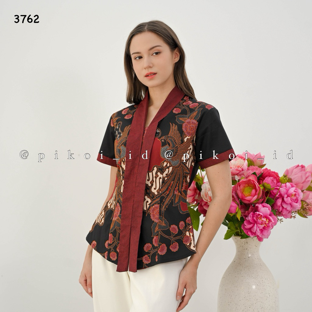 JUANXSHOP Baju batik wanita / atasan batik cewek / seragam batik kantor / blouse katun batik modern 