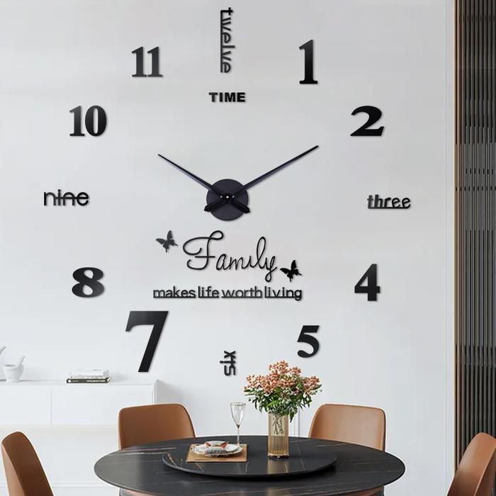 HOT PRODUK COD Jam Dinding Jumbo 80-150cm Besar Raksasa Giant Wall Clock DIY Dekorasi Kamar Aestheti