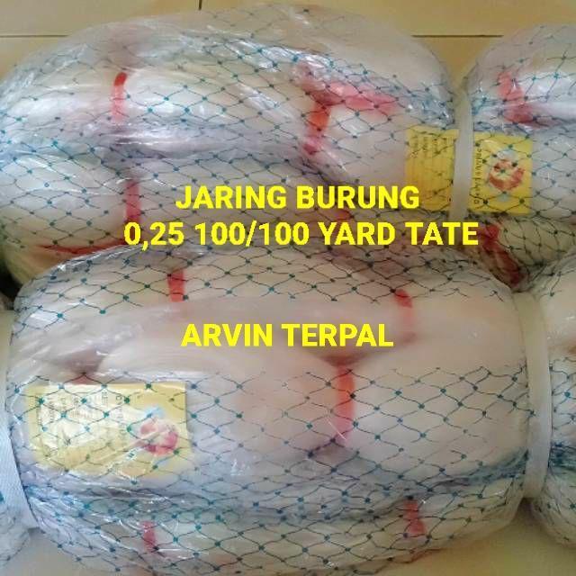 Jaring Padi Senar 0.25 100/100 Yard TATE / Jaring Burung Pipit - 1 inchi