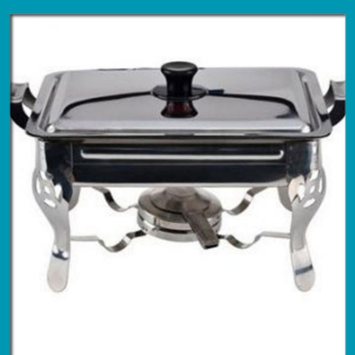 [ BEST QUALITY ] PROMO - Texania Pan With Stove / Wadah Prasmanan Alat Saji Stainless Steel Terlaris