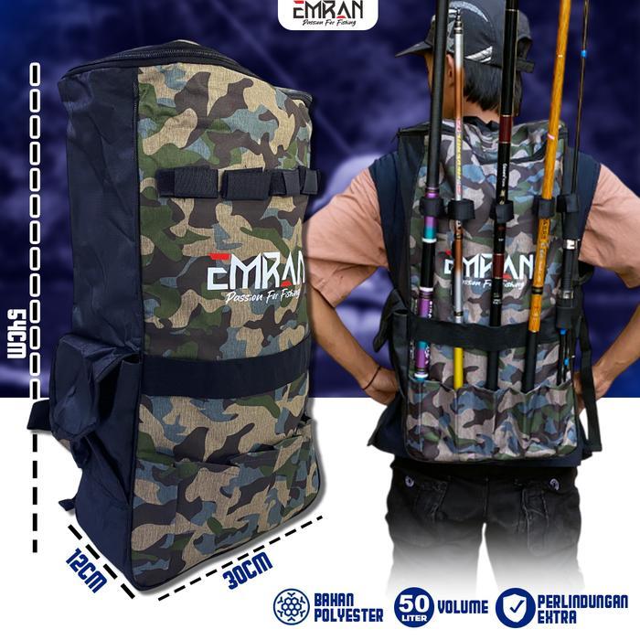 Tas Joran Pancing Punggung Kotak tas joran tegek tas pancing tegek - Doreng