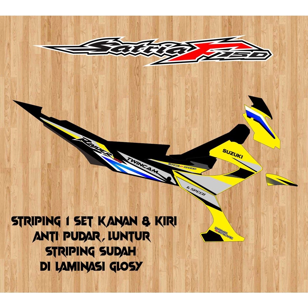 Striping Variasi Suzuki Satria Fu Facelift Raider