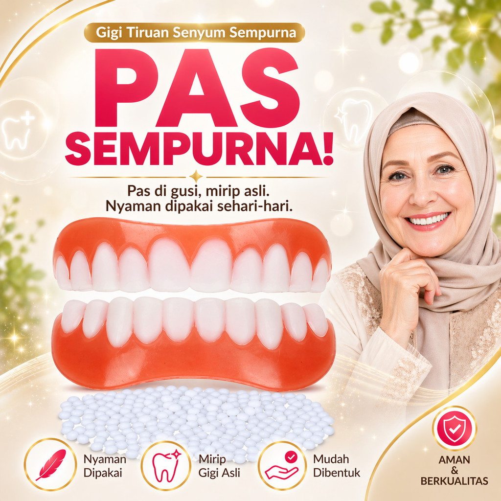 PAS SEMPURNA Gigi Palsu Senyum Sempurna/ Gigi Palsu Pria Dan Wanita/Senyum Sempurna Ortodontik Kosme