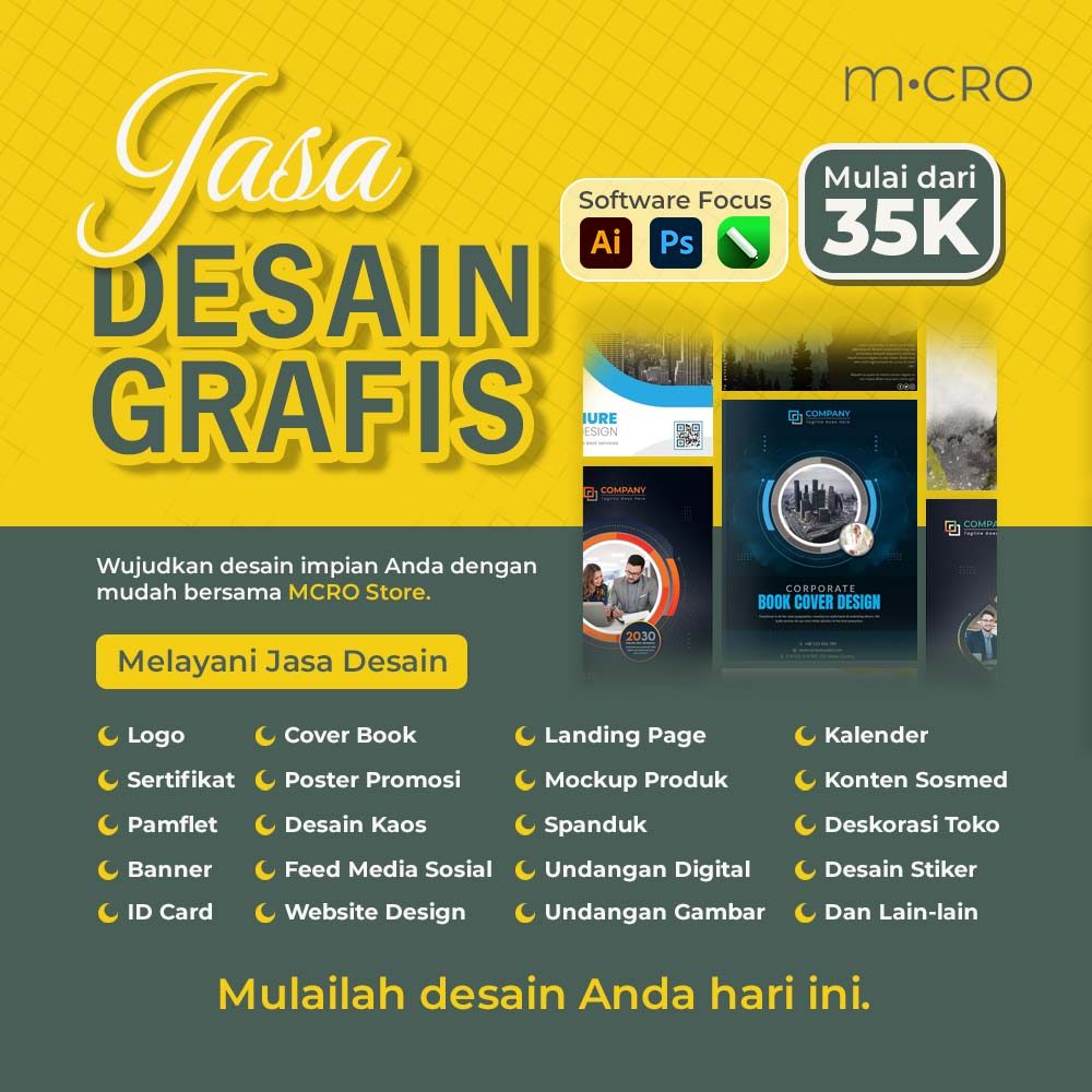 Jasa Desain Cover Buku Profesional | Ebook Jurnal Novel UMKM Cepat Bergaransi