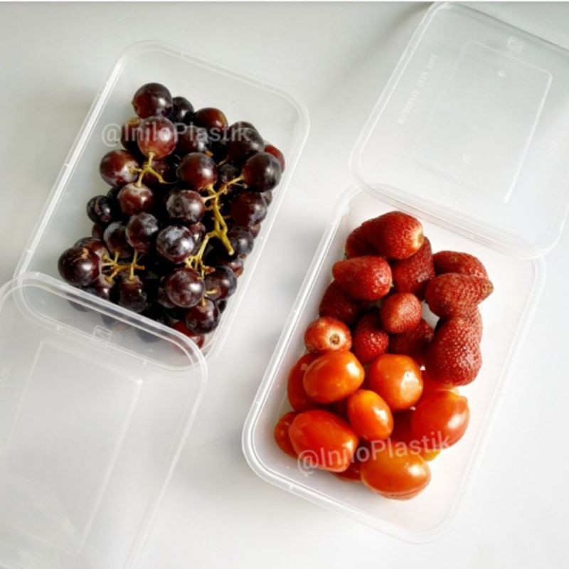 Ready25pcs Thinwall Plastik DM Rect 500 ml/Kotak Makan Plastik 500 Ml