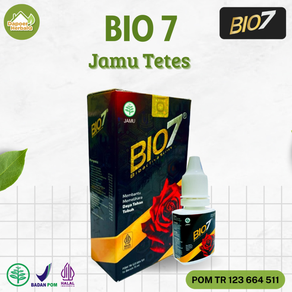 Bio7 (BIO SEVEN) Jamu Tetes mengobati stroke, asam urat, kolesterol, wasir, asma