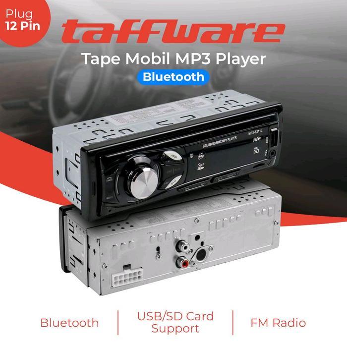 Taffware Tape Mobil Audio MP3 Player Bluetooth 5.0 60W with Remote - MP3-S211L / Car Headunit Single
