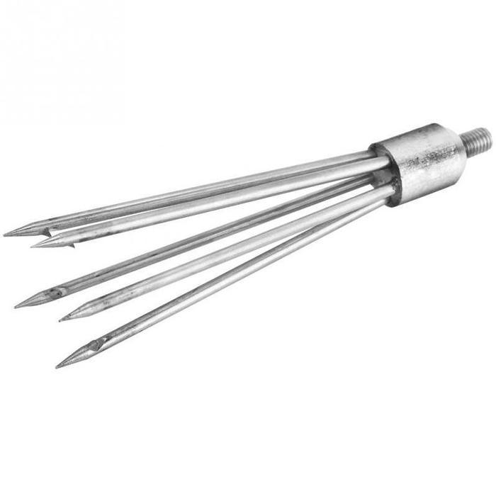 Premium Tombak Pancing Ikan Berduri Mata 5 Dan Tiang Jaring Celup 2.1M Baja Tahan Karat High Quality
