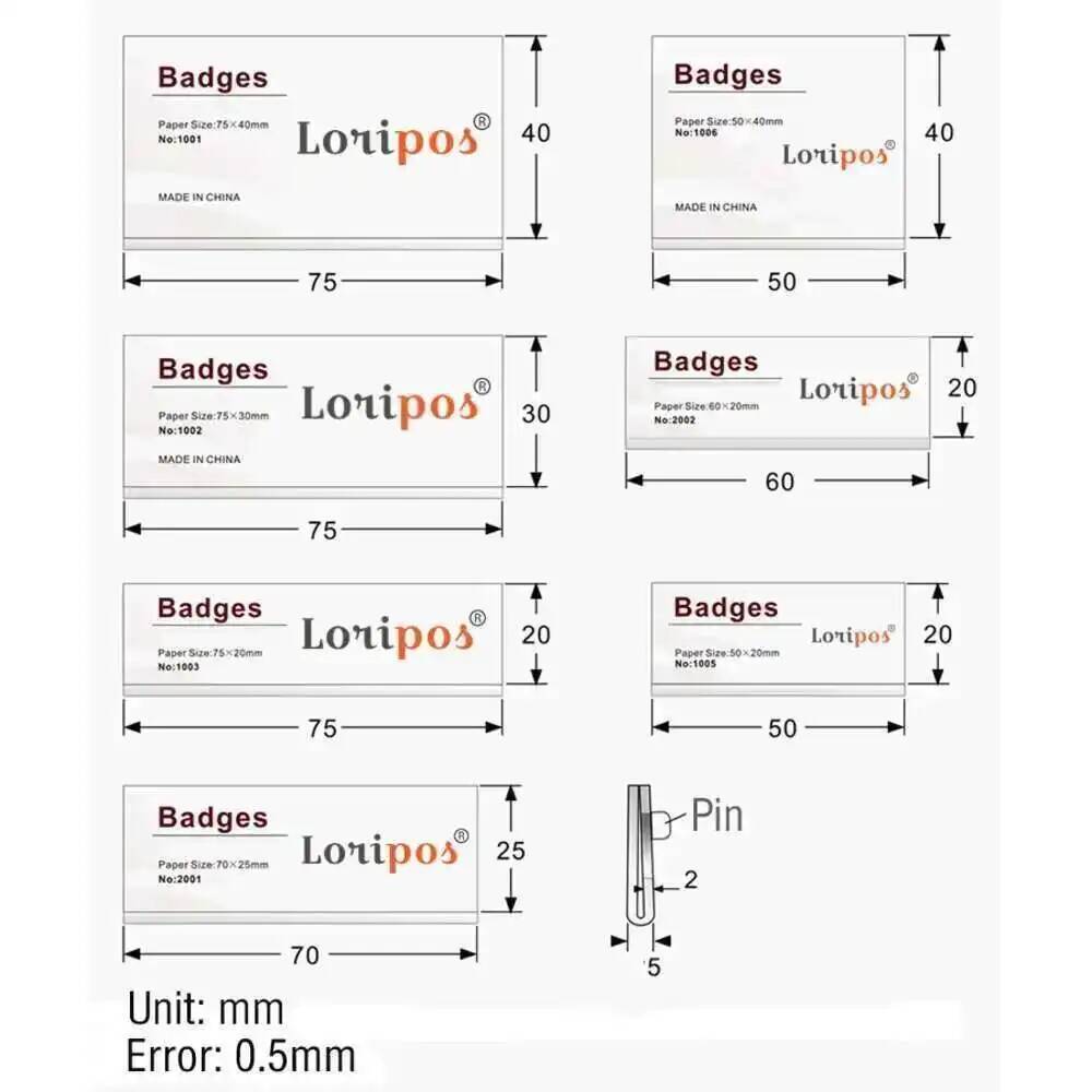 10PCS Name ID Badge Holder Case P/Magnets Acrylic Name Plate Badge Holder Card Name Tag