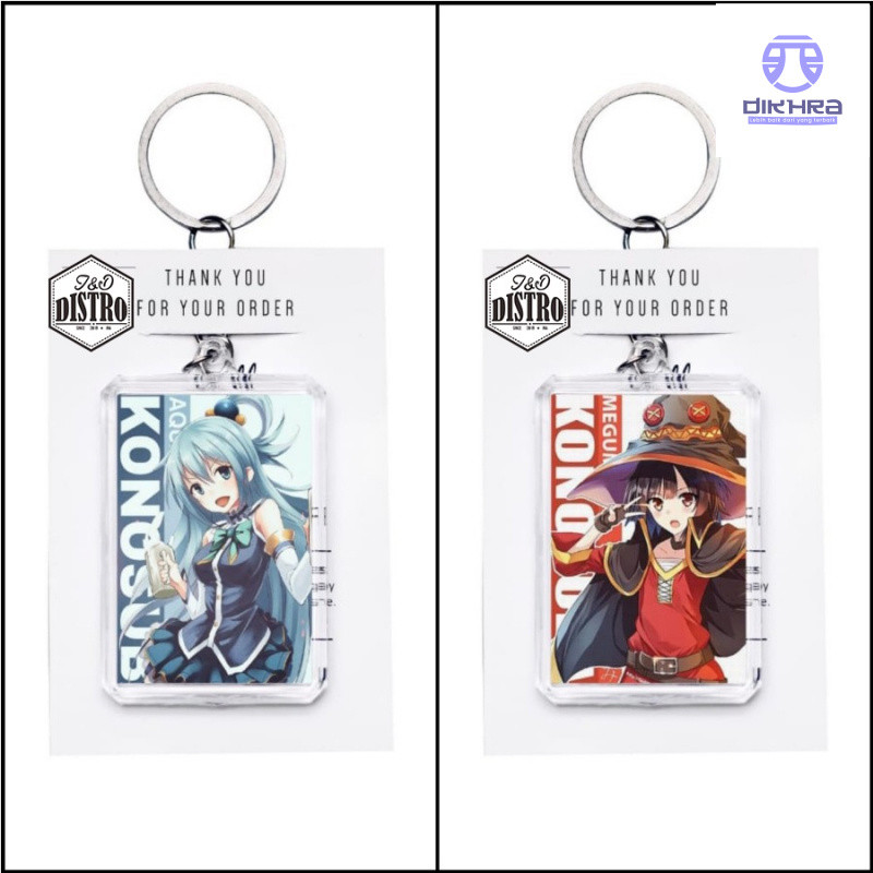 Ganci Gantungan Kunci Anime Konosuba Aqua Megumin DIKHRA