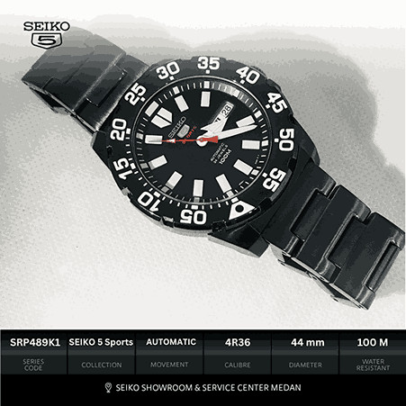 Seiko Showroom Medan - Seiko 5 Sports SRP489 Automatic