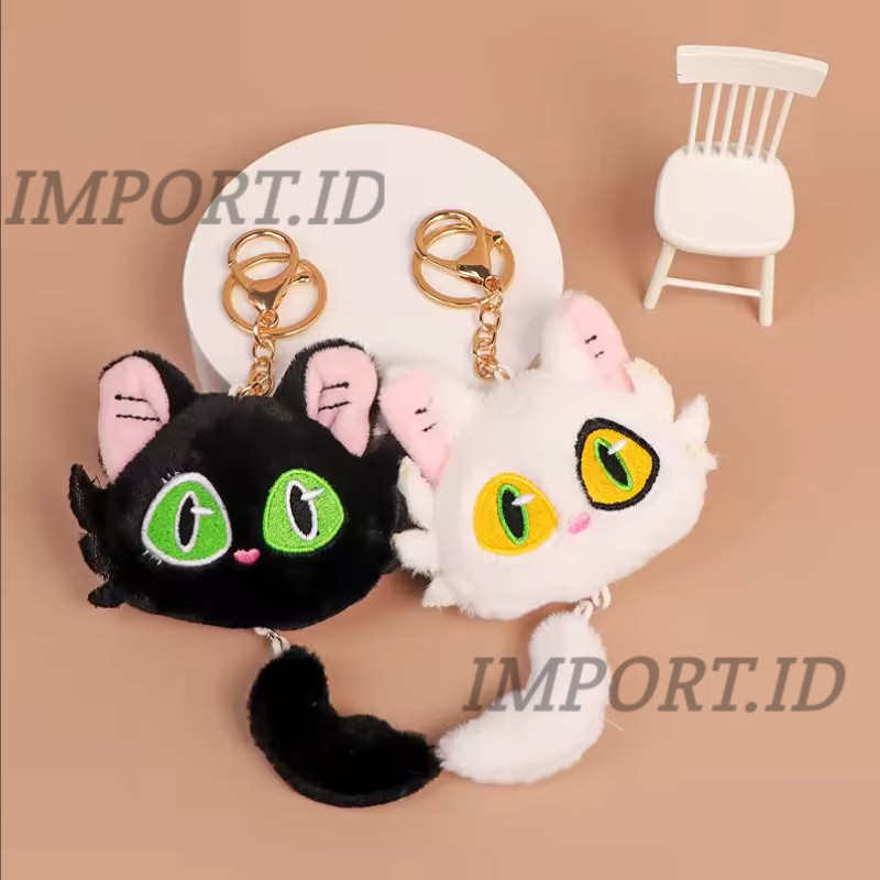 Gantungan Boneka Kucing Anime Daijin Sadaijin Suzume / Kucing Ekor Gerak Boneka Gantungan Kunci