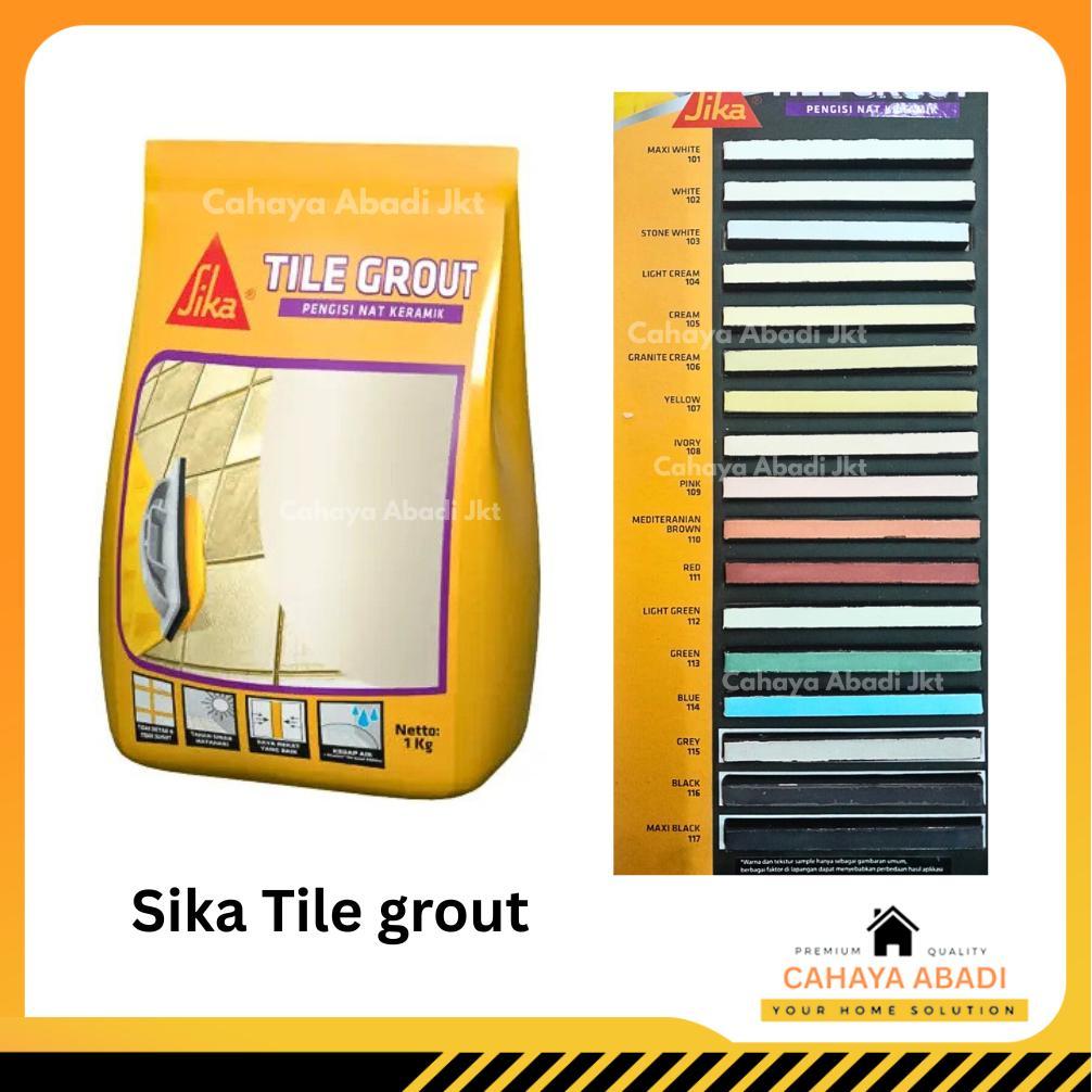 Sika Tile Grout Pengisi Nat Keramik Marmer Granit Mosaik 1Kg - Light Cream